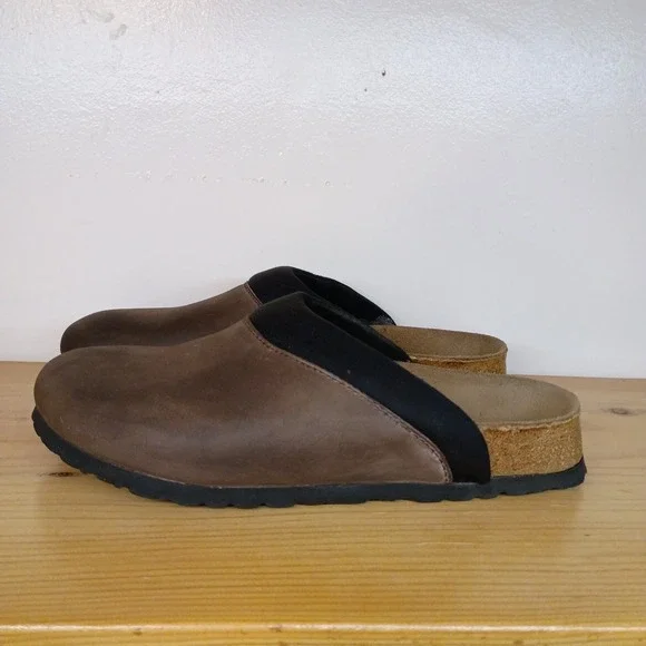 Birkenstock Boston Papillio Brown Sandals Slip On Slides Size 38 Women's 7 Mns 5 - Picture 4 of 14